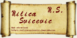 Milica Svičević vizit kartica
